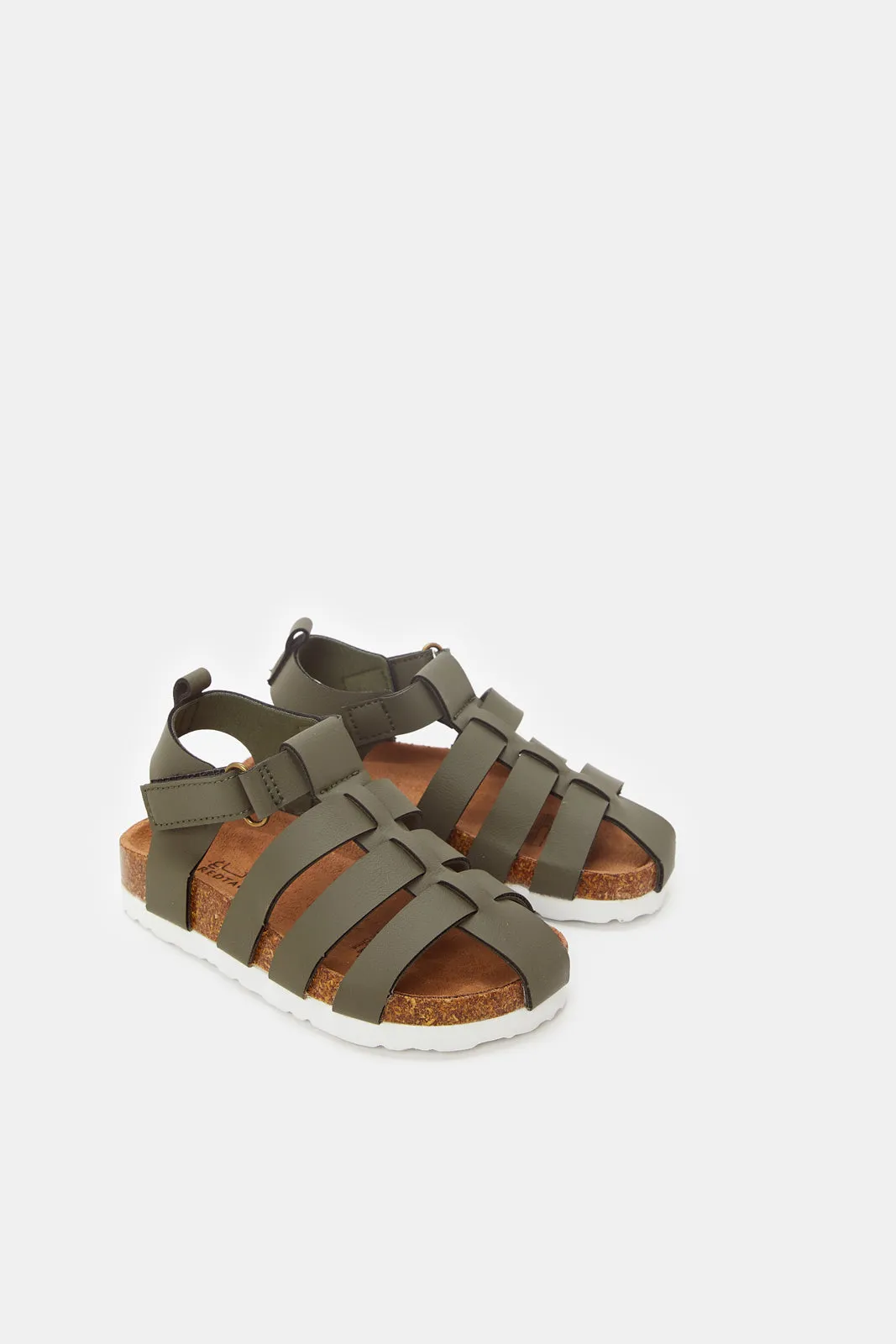 Boys Green Cork Sandal