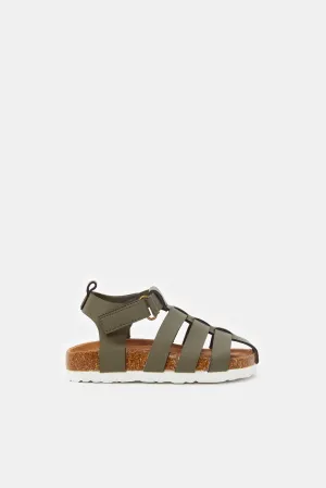 Boys Green Cork Sandal