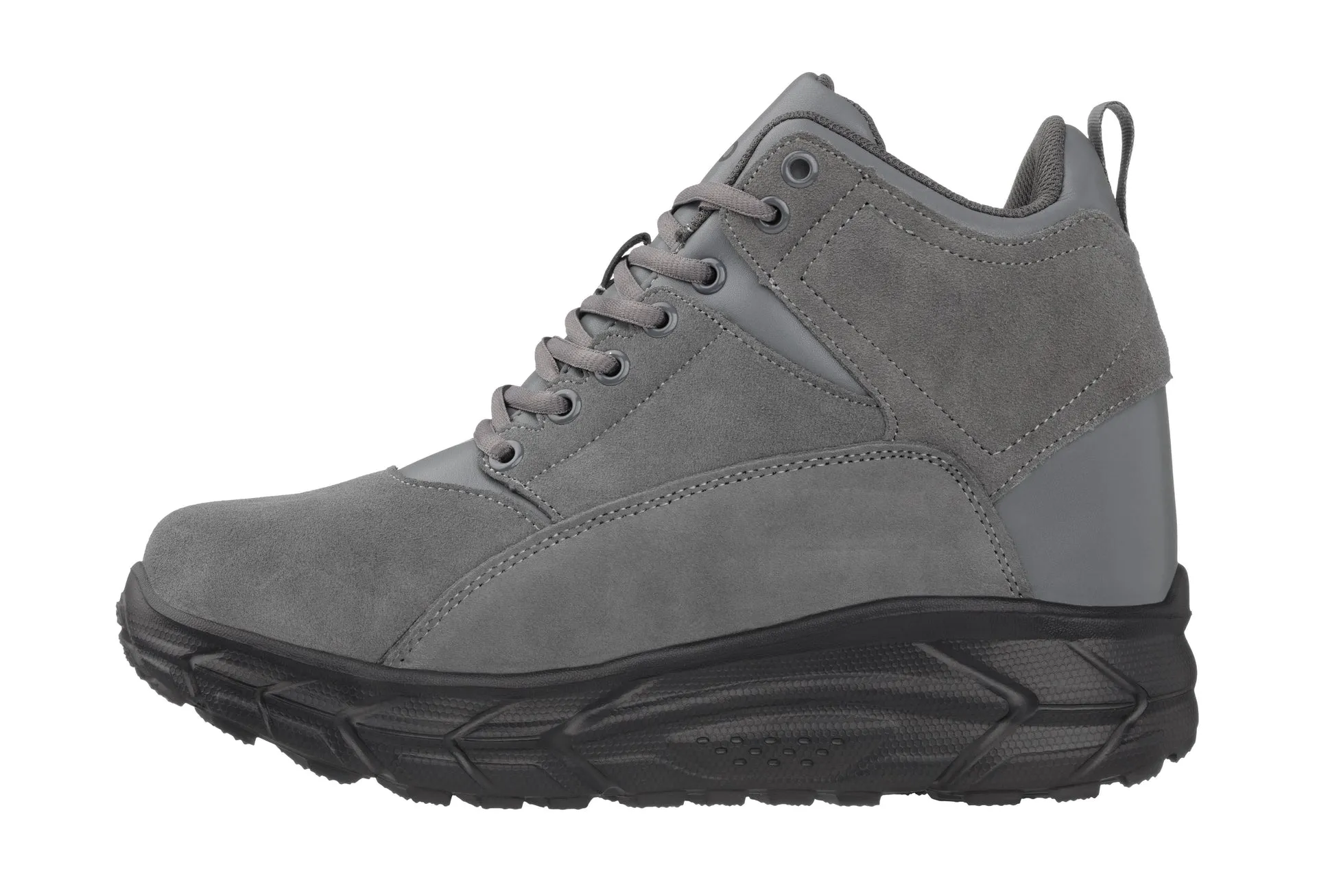 CALTO - S22800 - 4 Inches Taller (Grey) - Hiking Style Boots