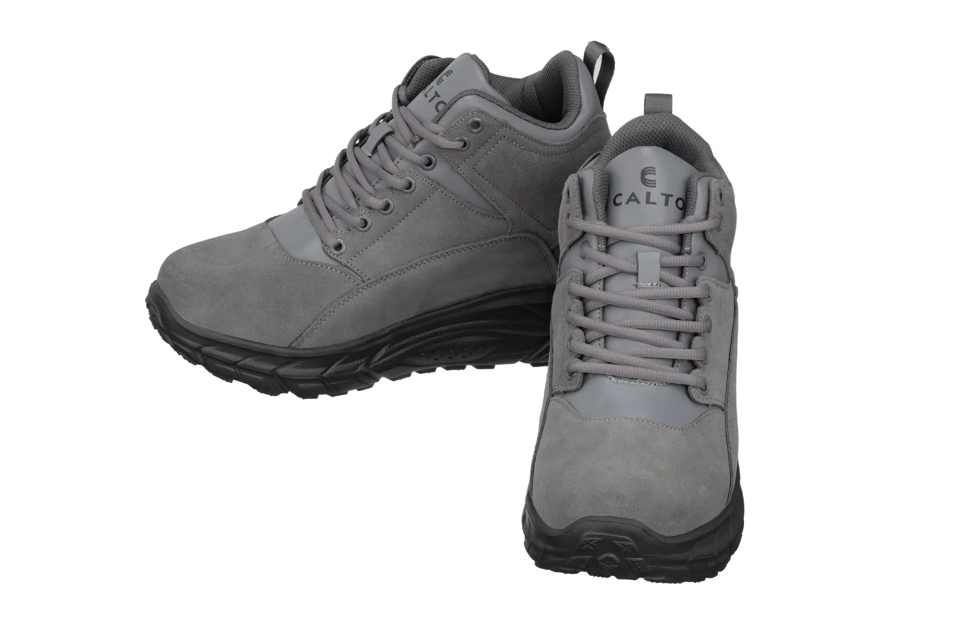 CALTO - S22800 - 4 Inches Taller (Grey) - Hiking Style Boots