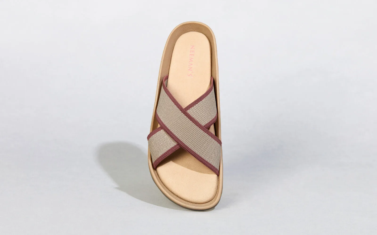 Cross Knit Sandals : Beige