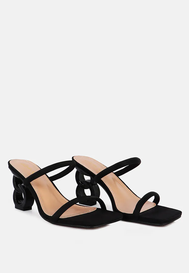 Downtown Double Strap Fantasy Heel Sandals