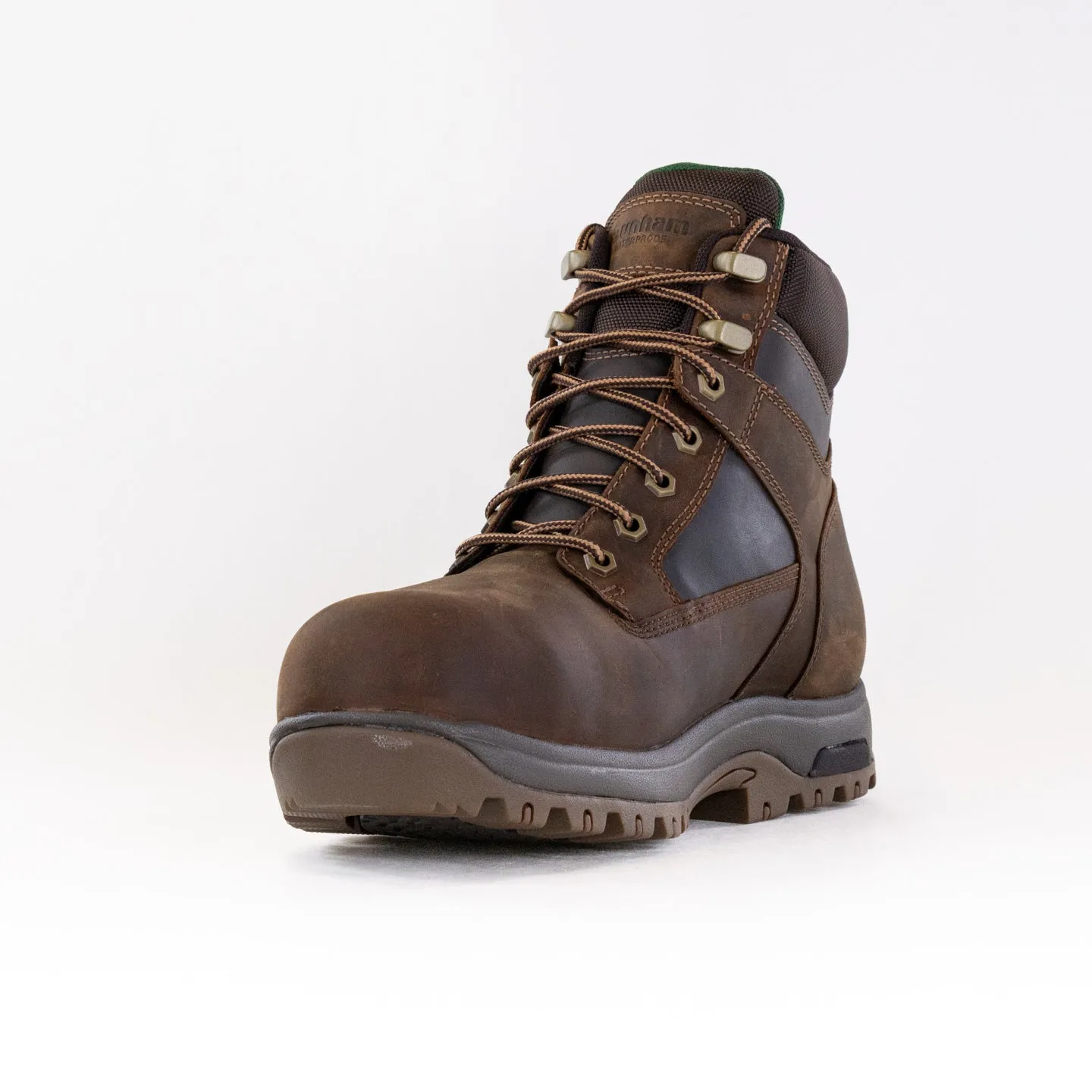 Dunham 8000Works Waterproof Safety Plain Toe Boot (Men's) - Brown Leather