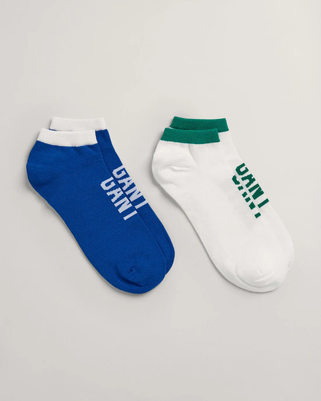 GANT - 2 Pack Ankle Socks, White - Blue