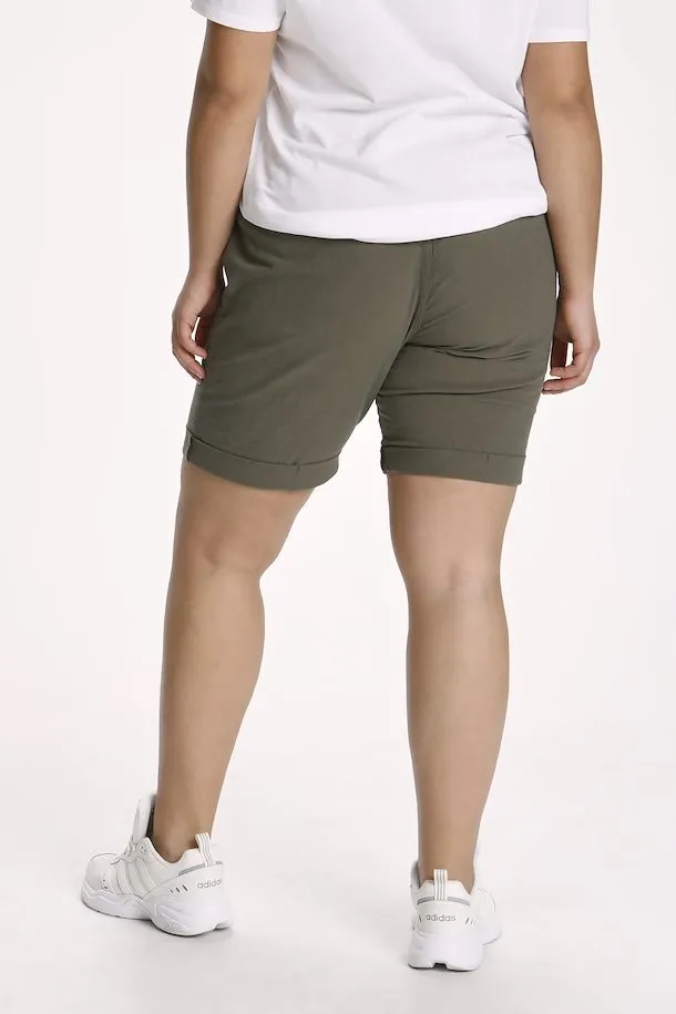 Kaffe Curve Nana Shorts in Khaki