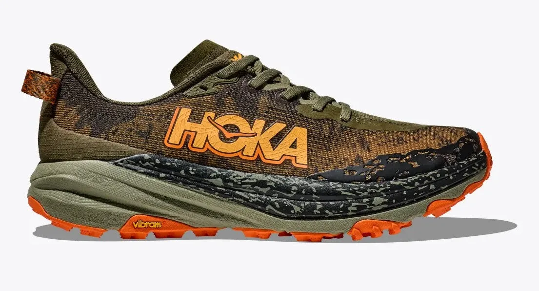 MEN'S HOKA SPEEDGOAT 6 1147791AQL COLOR:  ANTIQUE OLIVE/SQUASH