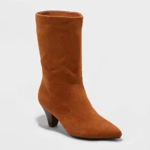 New - Women's Ada Dress Boots - Universal Thread Cognac 5