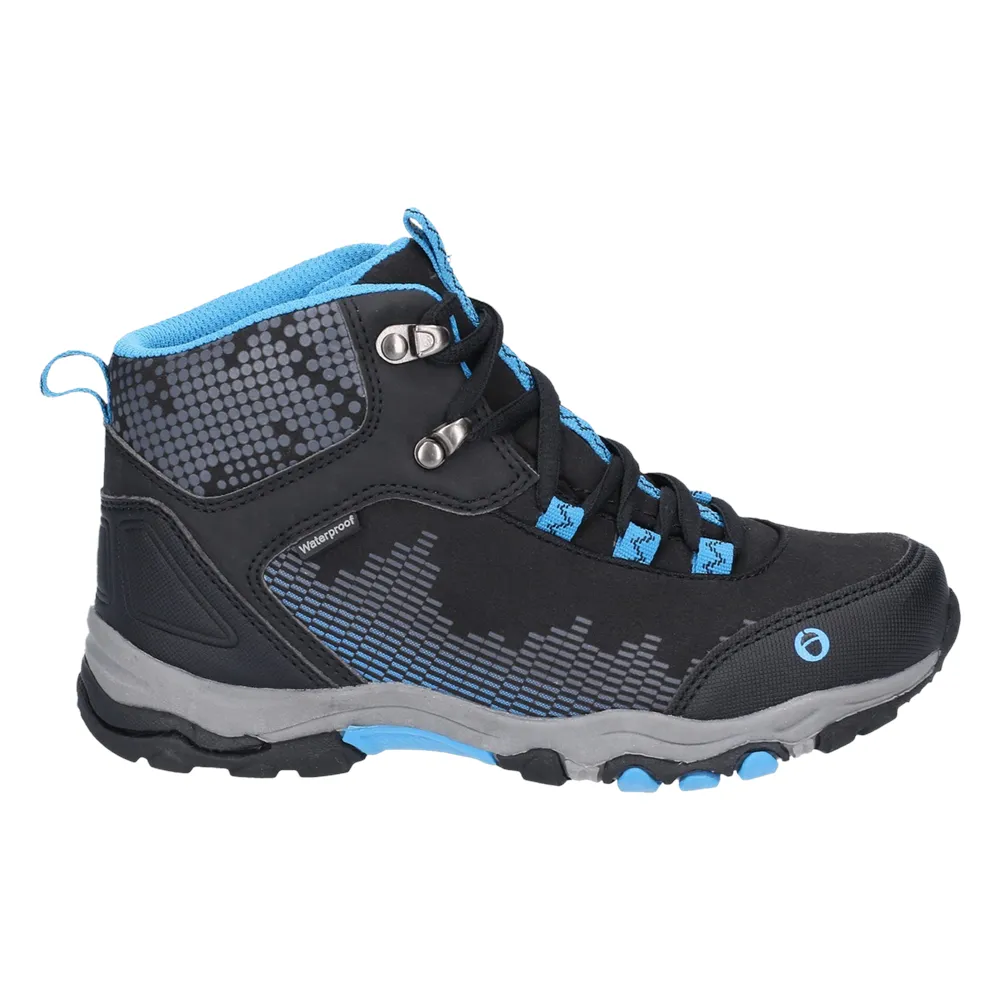 Senior Ducklington Hiking Waterproof Boots Black/Blue