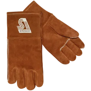 Steiner 0403W-L Side Split Cowhide Thermal Protection Gloves, Wool Insulated Lining, 14" Length