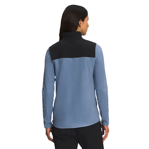 The North Face TKA Glacier Womens 1/4 Zip Folk Blue/TNF Black