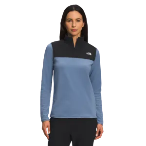 The North Face TKA Glacier Womens 1/4 Zip Folk Blue/TNF Black