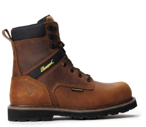 Thorogood Jobsite Series – 8″ Crazy Horse Waterproof   Insulated Safety Toe