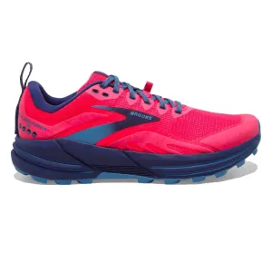 Womens Brooks Cascadia 16 - Pink / Flame / Cobalt