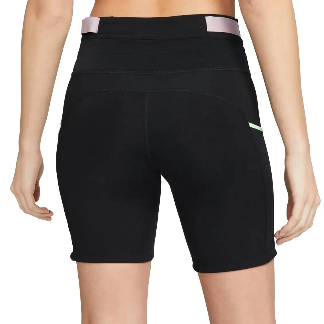 Womens Nike Epic Luxe Trail Short - Black / Plum Fog / Lime Glow